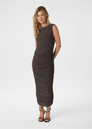 Corilina solid mesh kjole Brown Neo Noir 